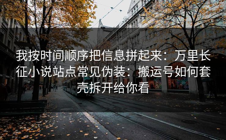 我按时间顺序把信息拼起来:万里长征小说站点常见伪装:搬运号如何套壳拆开给你看